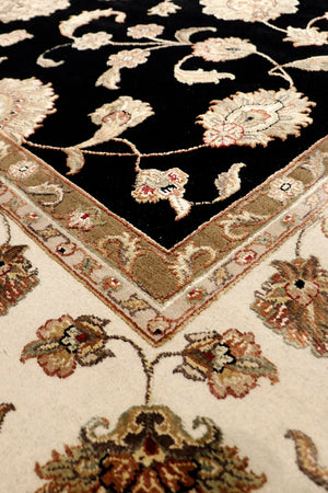 Pasargad Home Agra Collection Hand-knotted Wool Area Rug - Timeless Design, 8'11'' X 12'2''   Pdde-2b 9x12