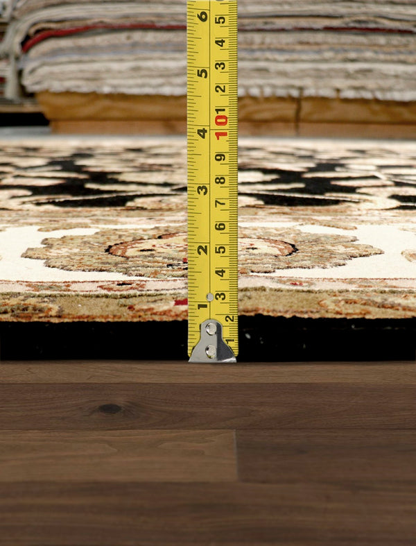 Pasargad Home Agra Collection Hand-knotted Wool Area Rug - Timeless Design, 8'11'' X 12'2''   Pdde-2b 9x12