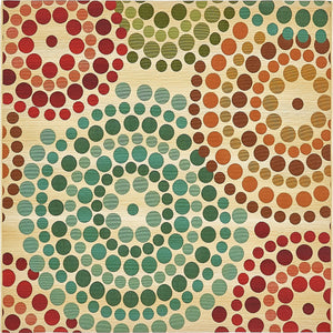 Unique Loom Outdoor Modern Spark Machine Made Geometric Rug Beige, Burgundy/Green/Light Blue/Red/Olive/Orange/Gold 5' 4" x 6' 1"