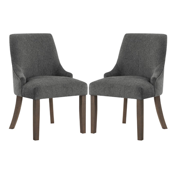 OSP Home Furnishings Leona Dining Chair  - Set of 2 Charcoal