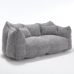 English Elm Soft Plush Foam Beanbag Chair for Two People, Square Recliner Sofa With Superfiber Comfort Embrace Grey W1996P252274
