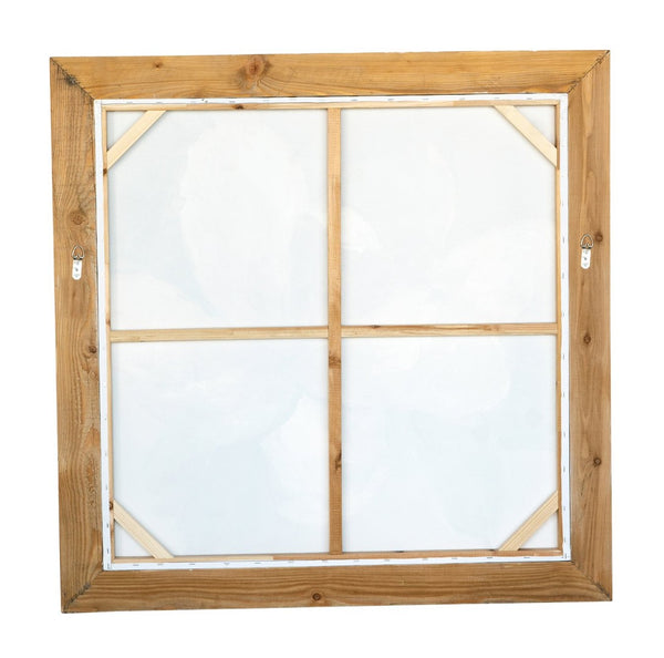 English Elm 47.2x47.2x1.2" Hand-painted Horse Canvas Wall Art with Rustic Fir Frame Farmhouse W2078P481785