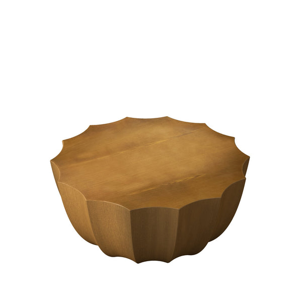 English Elm 35.43" Modern Waterproof Outdoor Indoor Coffee Table — Durable MgO Cement, 220lb Capacity, Stylish Patio Centerpiece Wood W757P314429