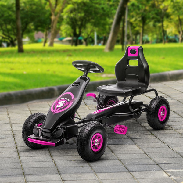 English Elm Aosom Youth Scooter Steel Frame Dual Caliper Brakes Inflatable Tire Kids Ride W2225P217462