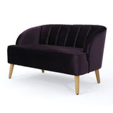 Christopher Knight Home® - Noble House - Amaia Mid-Century Modern Velvet Sofa With Seashell Backrest