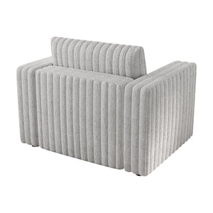 English Elm 44.9" Modular Sofa Single with Hidden Storage Handle, Comes with Two Matching Throw Pillows, Light Gray Comfort W1767S00005