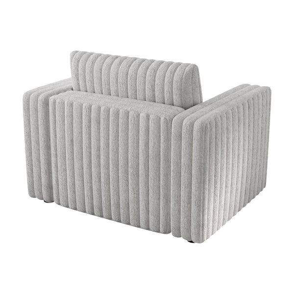 English Elm 44.9" Modular Sofa Single with Hidden Storage Handle, Comes with Two Matching Throw Pillows, Light Gray Comfort W1767S00005