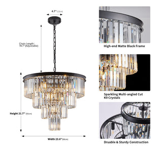 English Elm Modern Marble Resin Ring Pendant Warm Led Glow for Dining Rooms and Kitchen Islands W2312P415970