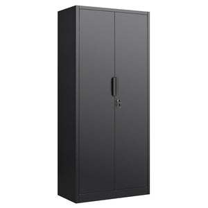 English Elm 70-inch Steel Locking Storage Cabinet with Adjustable Shelves for Office Filing T3625P400651