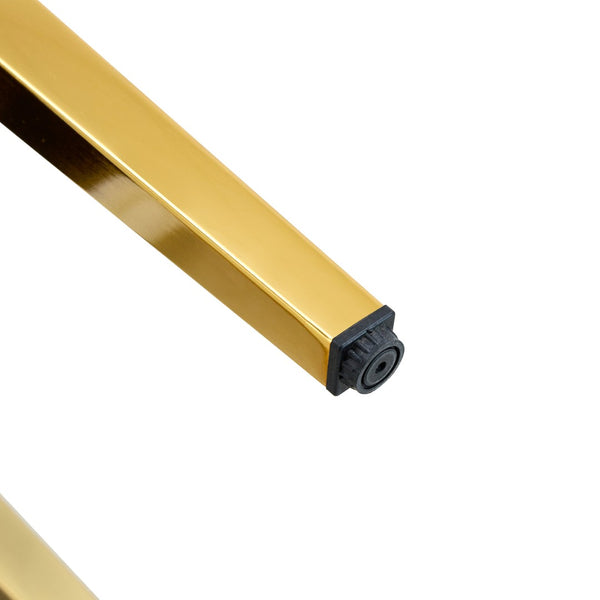 English Elm Set Of 4 Elegant White Pu Leather Chairs With Gold Legs – Chic, Durable, And Perfect For Modern Spaces! W3226P279073-GIGA