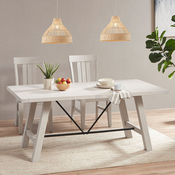 JLA Home INK+IVY - Bell Natural Bamboo Bell-Shaped Pendant Light — Woven Shade, Warm Diffused Glow for Farmhouse & Boho Interiors II151-0138