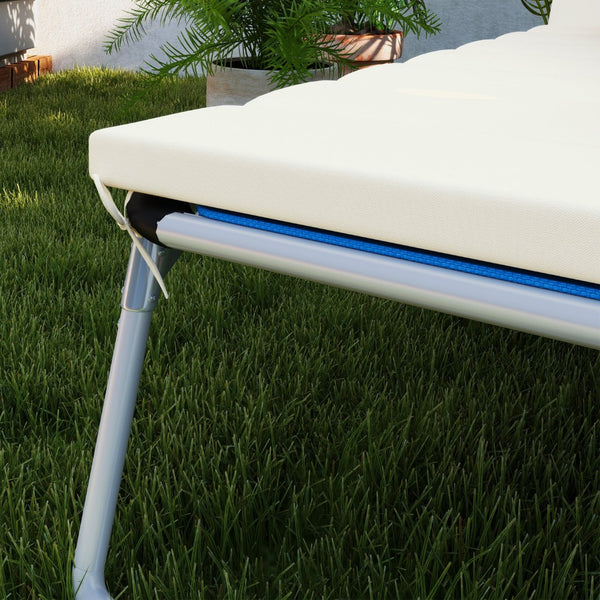 English Elm Outsunny Upf50 Olefin Chaise Cushions Set of 2 with Foam Core for Patio Poolside W2225P485598
