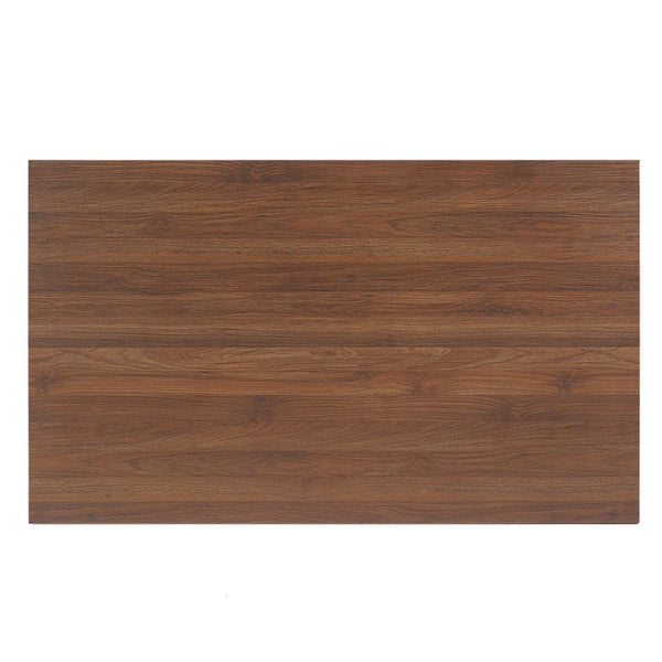 English Elm 6-piece Rectangular Dining Set with Wood Grain Table Four Upholstered Chairs and Bench N752S000012D-1