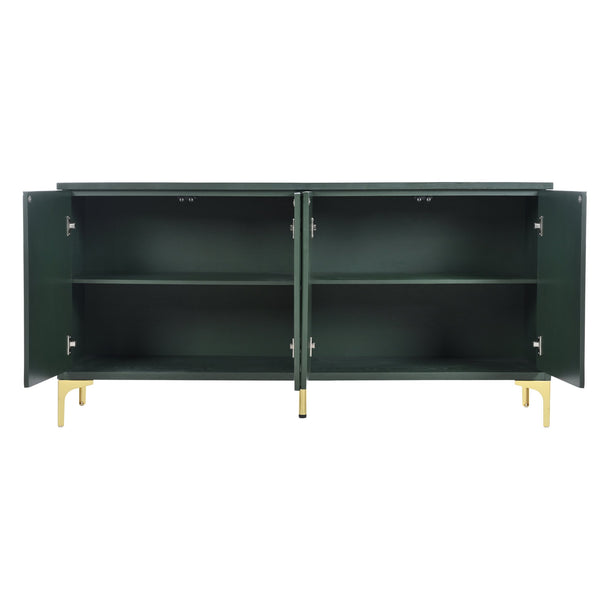English Elm Modern 60" Olive Green Sideboard with 4 Soft-Close Doors, Adjustable Shelves, 220lb Top Load Capacity W2696P279974