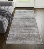 Feizy Rugs Laina Low-pile Distressed Area Rug - Versatile, Easy-care Design For Modern And Rustic Spaces Taupe,Silver,Tan Polyester,Polypropylene Lai39gafbge000i31