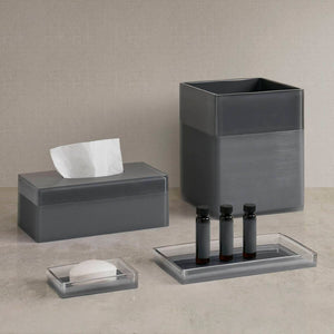English Elm One Four-piece Resin Bath Set with Diamond Texture and Antimicrobial Onyx Finish B035P437553