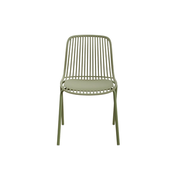 English Elm Eldred Outdoor Stackable Dining Chairs Set of 2 Uv Resistant Patio Seating Sage Green N776P390471G