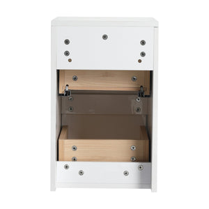 English Elm 36" Bathroom Vanity With Resin Sink, Soft-Close Doors & Side Cabinet For Modern Elegance & Storage W999S00420