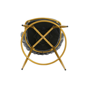 English Elm Christopher Knight Home® - Swivel Counter Height Bar Stools Set of 2 with 180° Turn, Hand-Woven Back, Gold Frame, Velvet Comfort Grey N762P216979E