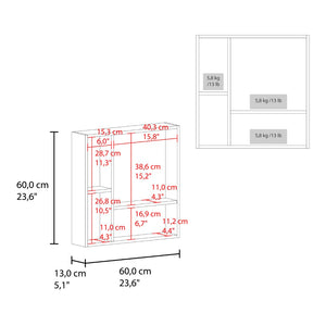 English Elm Nome Wall Mounted Mirrored Medicine Cabinet with Multi Compartment Interior Storage B097P474280