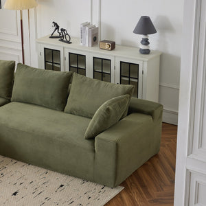 English Elm 108*68 Inch Extra Large Modular Sofa - Cloud-Like Comfort For 4, Corduroy, No Assembly, Green W1829S00059