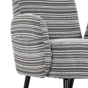 English Elm Modern boucle armchair with high-density foam cushion, solid wood legs, 500lb capacity, cozy reading seat Dark Gray W395P376572