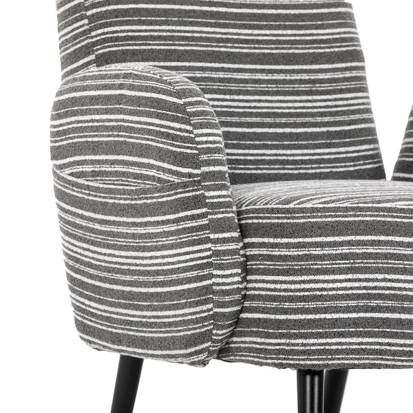 English Elm Modern boucle armchair with high-density foam cushion, solid wood legs, 500lb capacity, cozy reading seat Dark Gray W395P376572