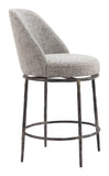 Nordhavn Swivel Counter Stool Gray 110274 Zuo Modern