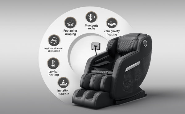 English Elm The Zero Gravity Massage Chair with Hip Heating, 20 Airbags, Foot Massage, 5 Modes & LCD Remote W3327S00002