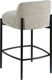 Burton Beige Chenille Fabric Stool 429Beige-C Meridian Furniture