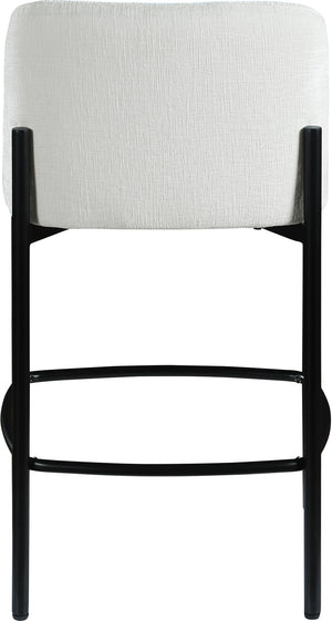 Burton Cream Chenille Fabric Stool 429Cream-C Meridian Furniture