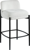 Burton Cream Chenille Fabric Stool 429Cream-C Meridian Furniture