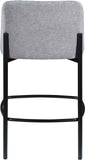 Burton Grey Chenille Fabric Stool 429Grey-C Meridian Furniture