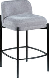 Burton Grey Chenille Fabric Stool 429Grey-C Meridian Furniture