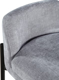 Burton Grey Chenille Fabric Stool 429Grey-C Meridian Furniture