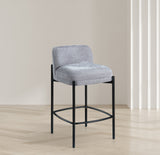 Burton Grey Chenille Fabric Stool 429Grey-C Meridian Furniture