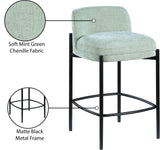 Burton Mint Chenille Fabric Stool 429Mint-C Meridian Furniture