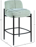 Burton Mint Chenille Fabric Stool 429Mint-C Meridian Furniture