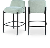 Burton Mint Chenille Fabric Stool 429Mint-C Meridian Furniture