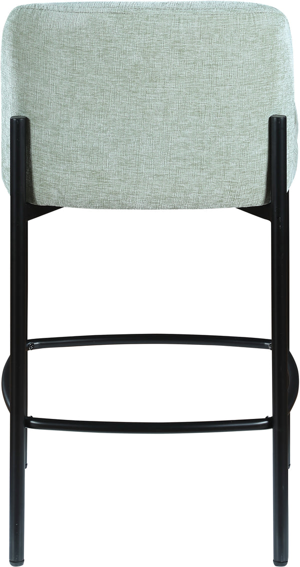 Burton Mint Chenille Fabric Stool 429Mint-C Meridian Furniture