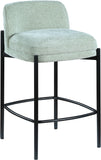 Burton Mint Chenille Fabric Stool 429Mint-C Meridian Furniture