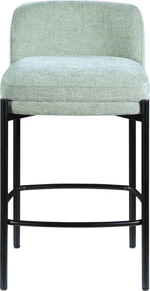 Burton Mint Chenille Fabric Stool 429Mint-C Meridian Furniture
