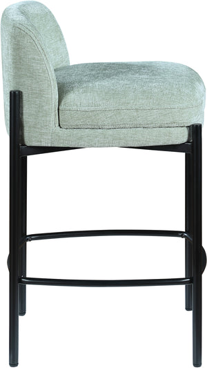 Burton Mint Chenille Fabric Stool 429Mint-C Meridian Furniture