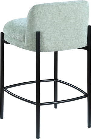 Burton Mint Chenille Fabric Stool 429Mint-C Meridian Furniture