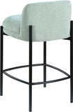 Burton Mint Chenille Fabric Stool 429Mint-C Meridian Furniture