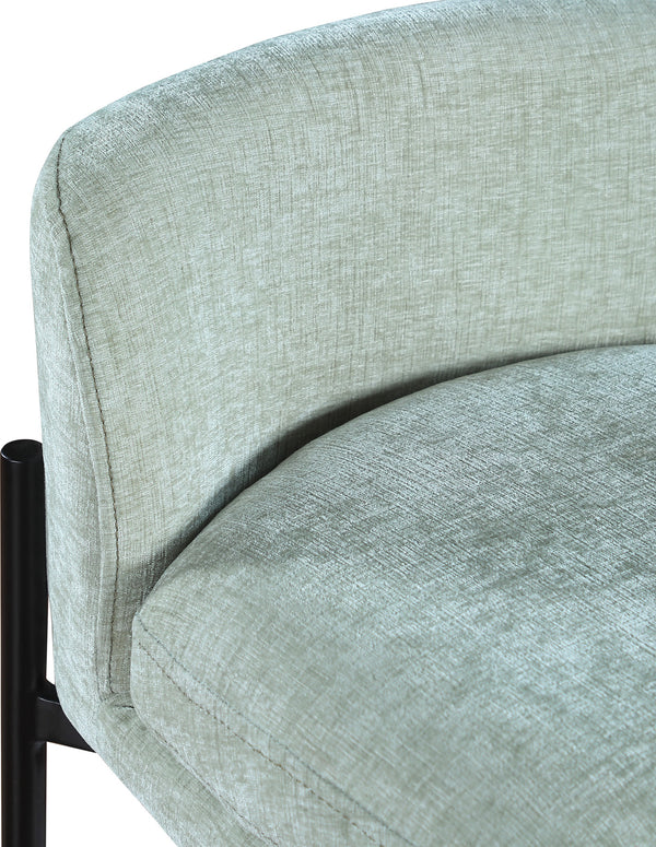 Burton Mint Chenille Fabric Stool 429Mint-C Meridian Furniture