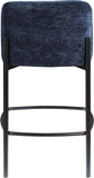 Burton Navy Chenille Fabric Stool 429Navy-C Meridian Furniture