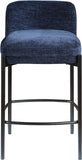 Burton Navy Chenille Fabric Stool 429Navy-C Meridian Furniture