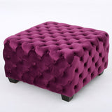 Christopher Knight Home® - Noble House - Jaymee Modern Glam Button Tufted Velvet Ottoman