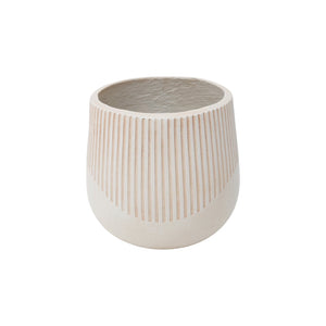 English Elm Large Magnesium Oxide Round Planter Set of 3 Lightweight Outdoor Patio Garden Pots W5212P434273